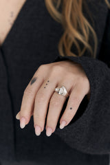 Silver Nipple piercing Ring Set Barbell+Hoop