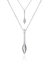Silver Pendulum Necklace Set