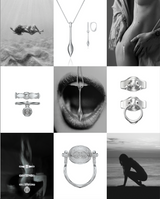 Silver Pendulum earrings&necklace Set PREORDER
