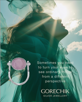 Eye flip ring Rose Quartz