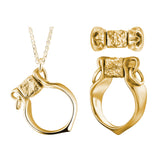 Amphora Golden Ring-Pendant with a Movable Stopper