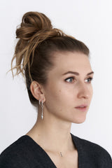Silver Pendulum earrings&necklace Set PREORDER