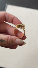 Amphora Golden Ring-Pendant with a Movable Stopper