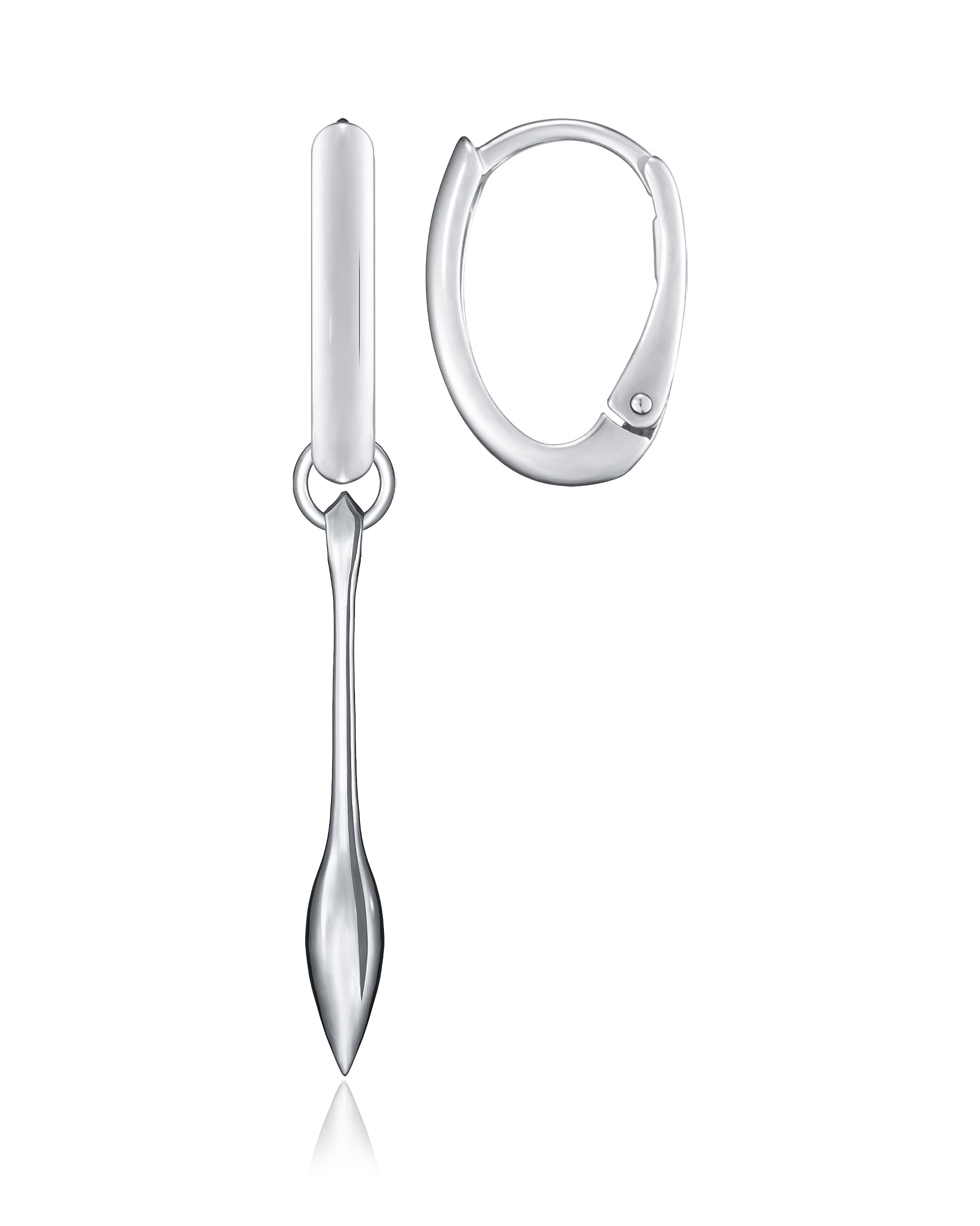 Small Silver Pendulum Mono Earring