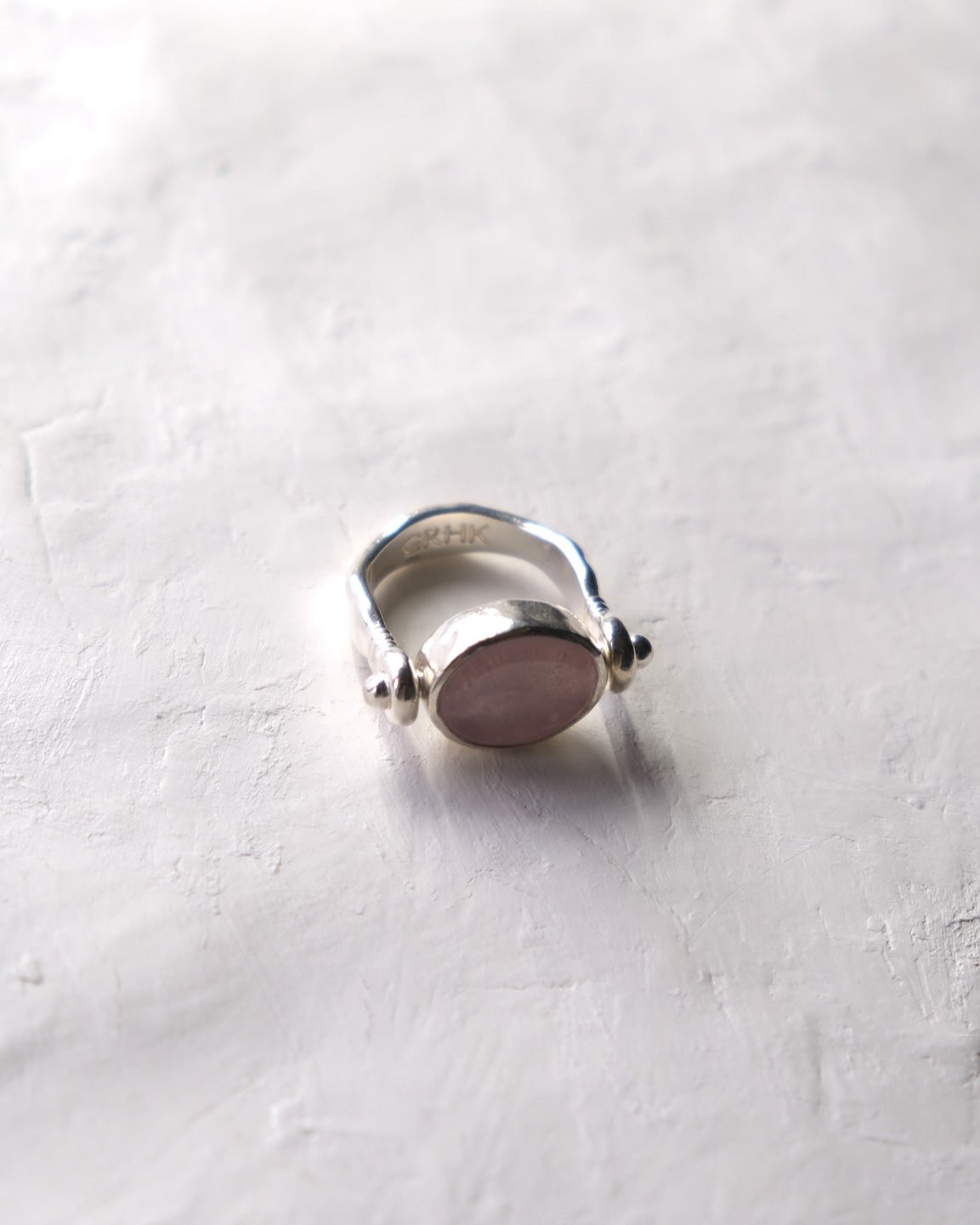 Eye flip ring Rose Quartz