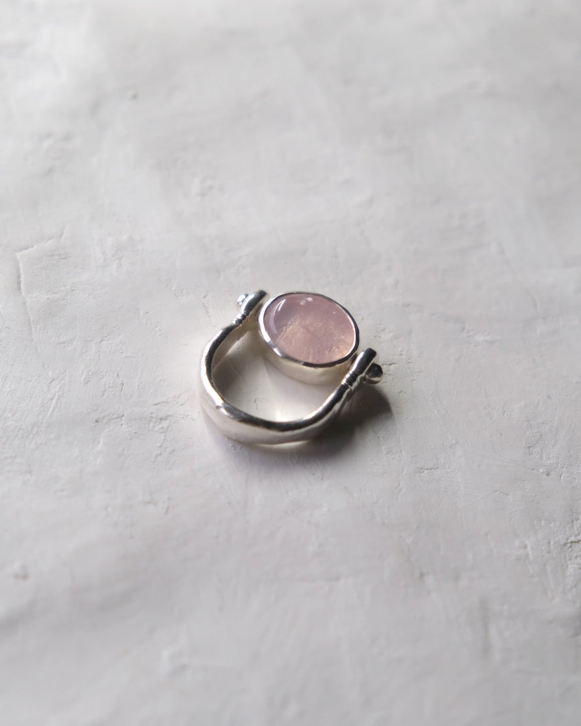 Eye flip ring Rose Quartz