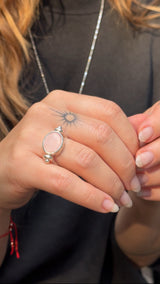 Eye flip ring Rose Quartz