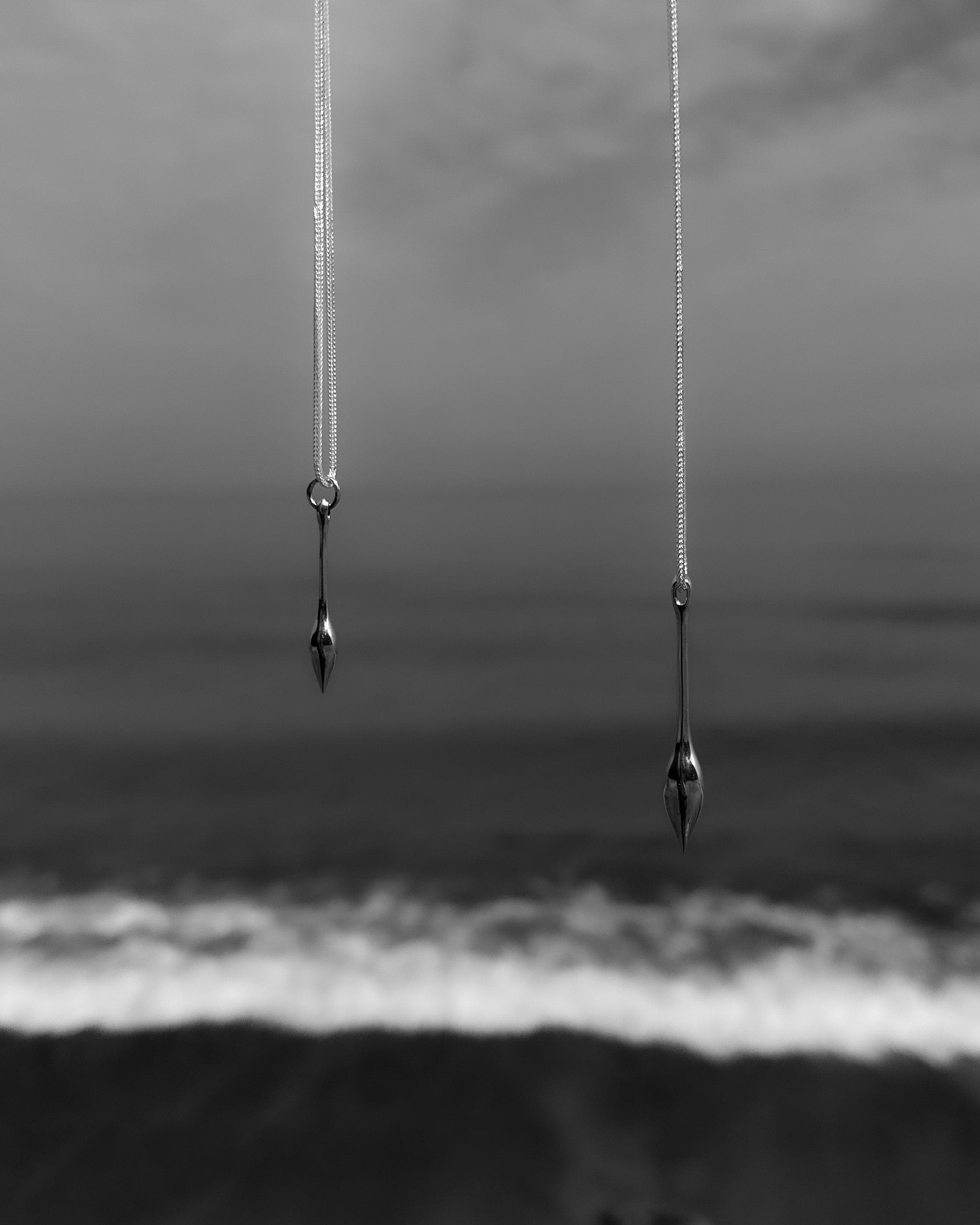 Silver Pendulum Necklace Set