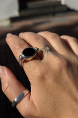 Eye flip ring Black Onyx