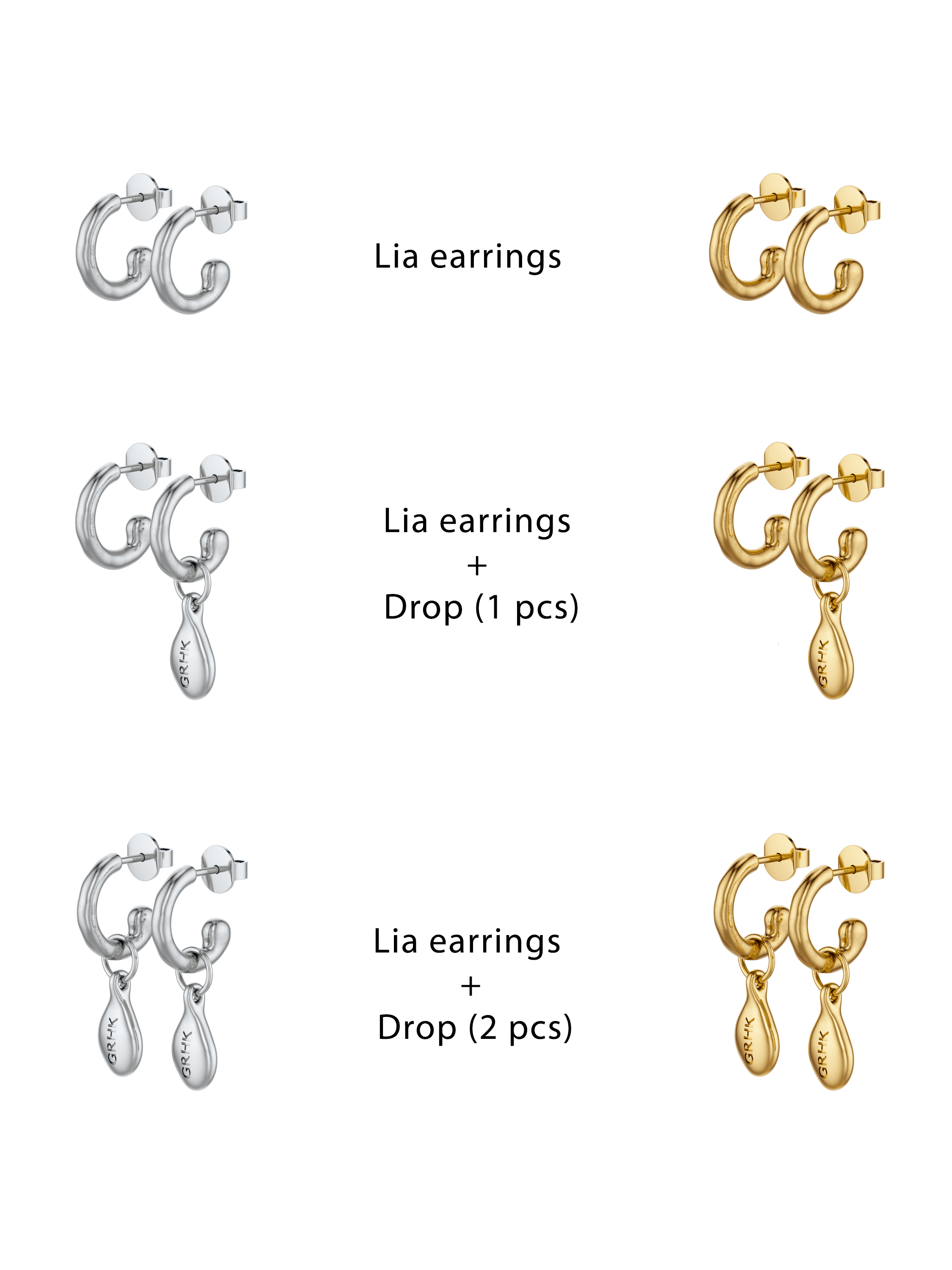 Lia Earrings with drops