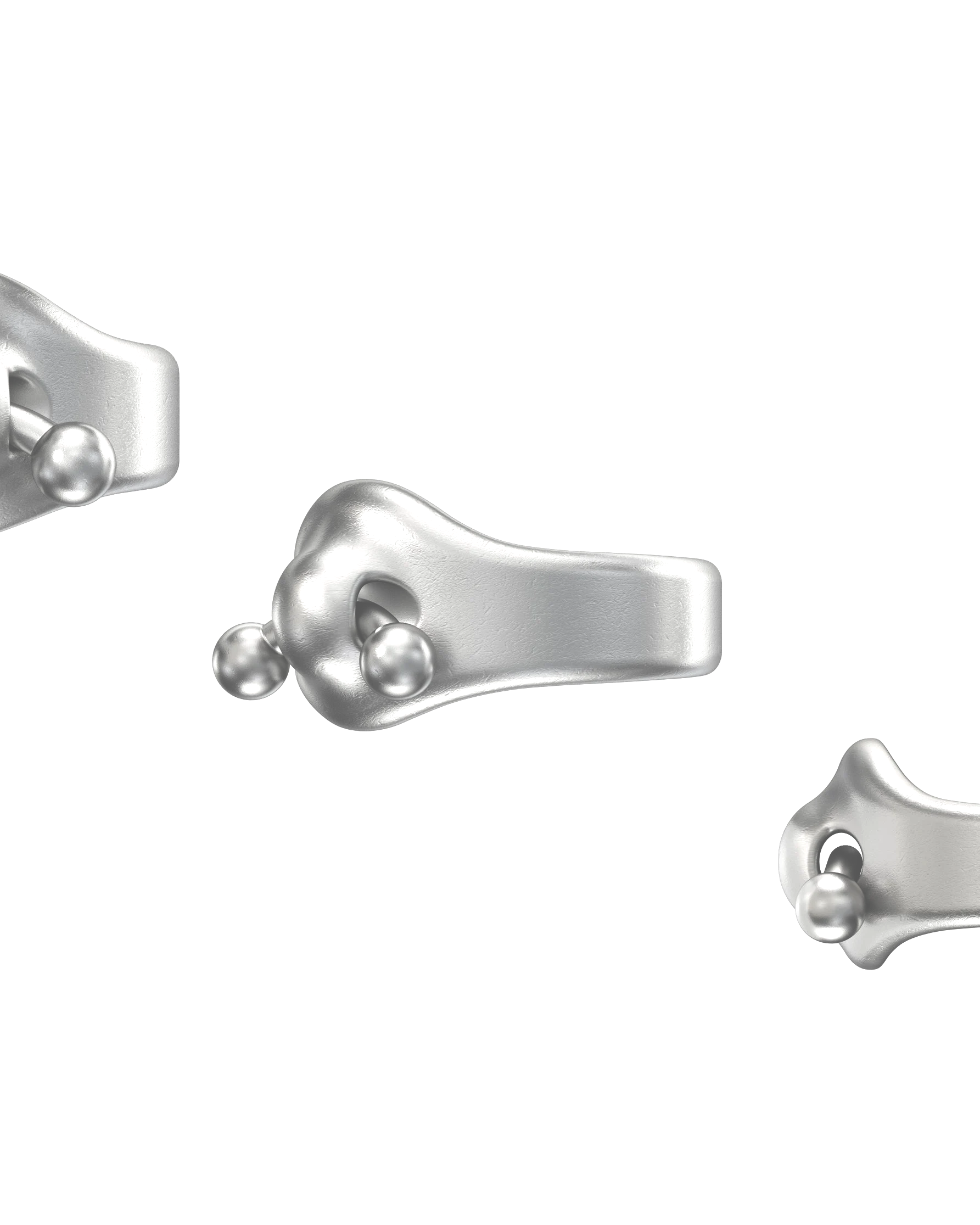 Body-Inspired Silver Ring with Movable Element
