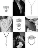 Silver Pendulum Necklace Set