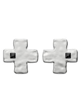 Cross Onyx Earrings