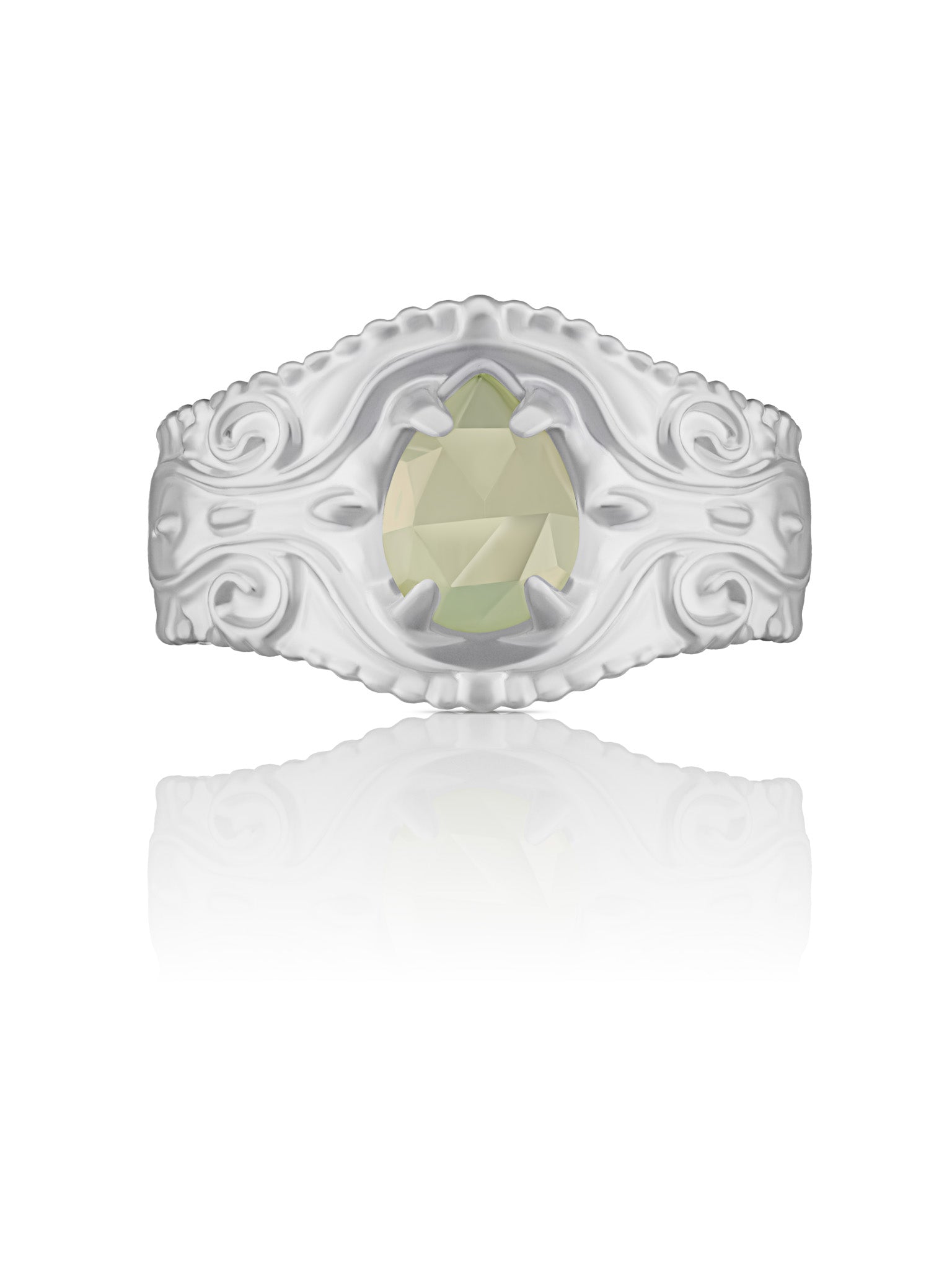 Tharel ring with Prehnite