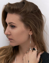 Small Silver Pendulum Mono Earring